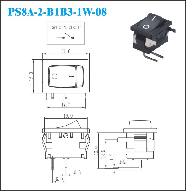 PS8A-2-B1B3-1W-08